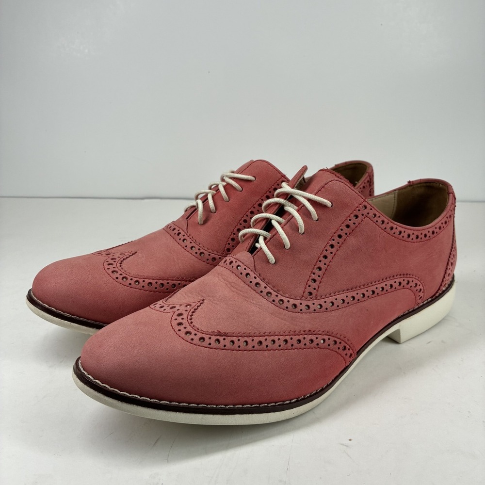 Cole Haan Alisa Women's US 11B Red Suede Wingtip Oxford Brogue Dress Shoe D39397